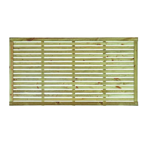 6FT x 3FT Horizontal Single Slatted Fence Panel (Pack of 24)