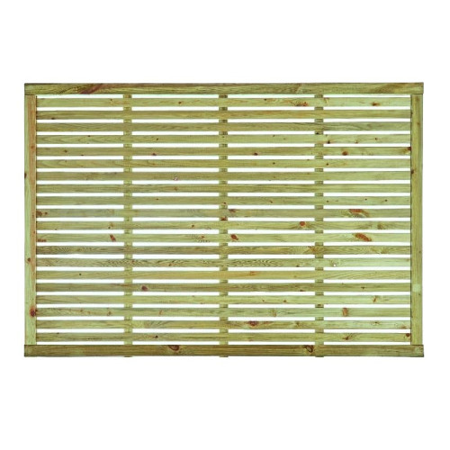 6FT x 4FT Horizontal Single Slatted Fence Panel (Pack of 24)